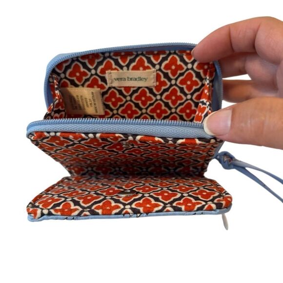 Vera Bradley Quilted Blue Wallet with Floral Design - Picture 2 of 6